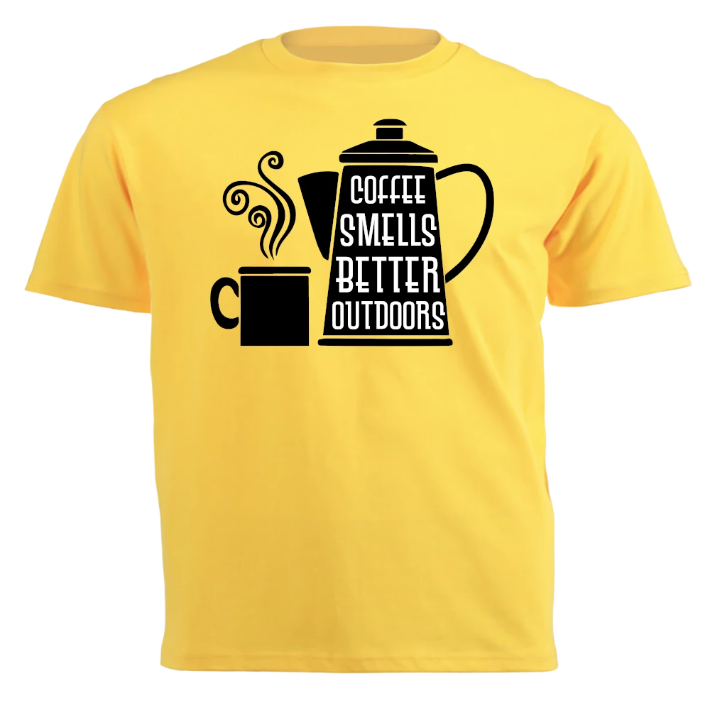 T-Shirt - Coffee Smells Better Outdoors