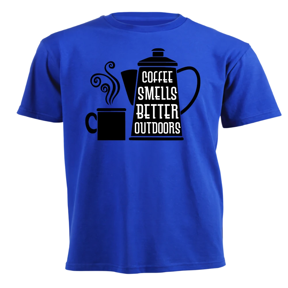 T-Shirt - Coffee Smells Better Outdoors