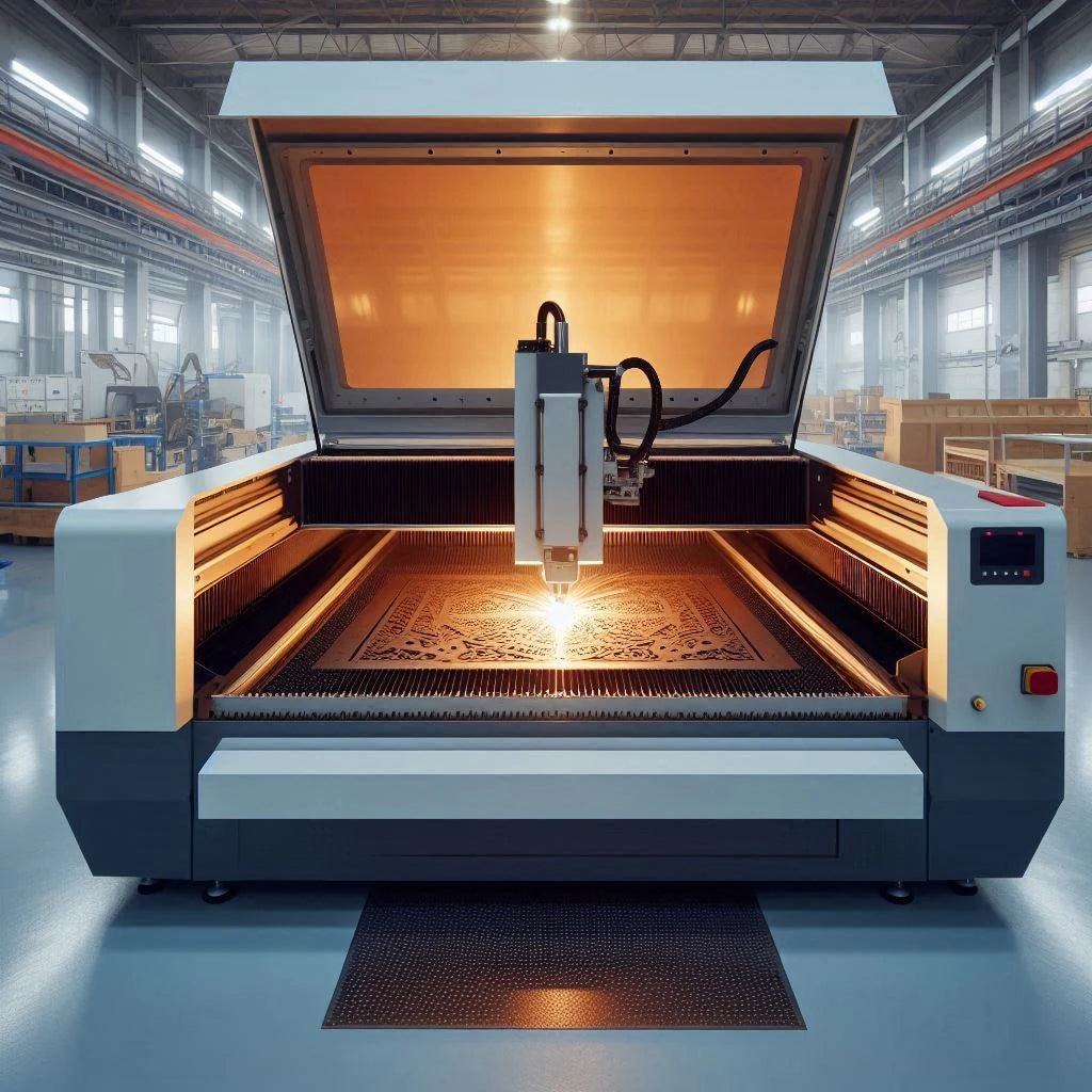 Vivid Hue CO2 Laser Cutter cutting wood