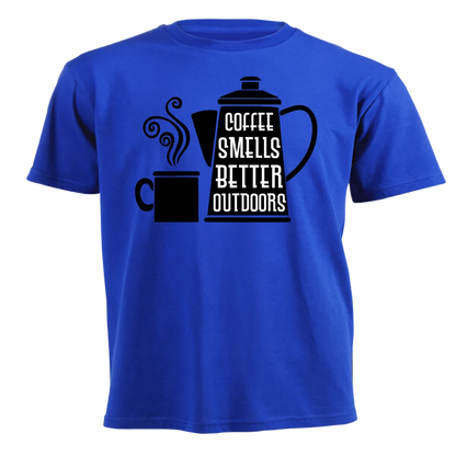 T-Shirt - Coffee Smells Better Outdoors