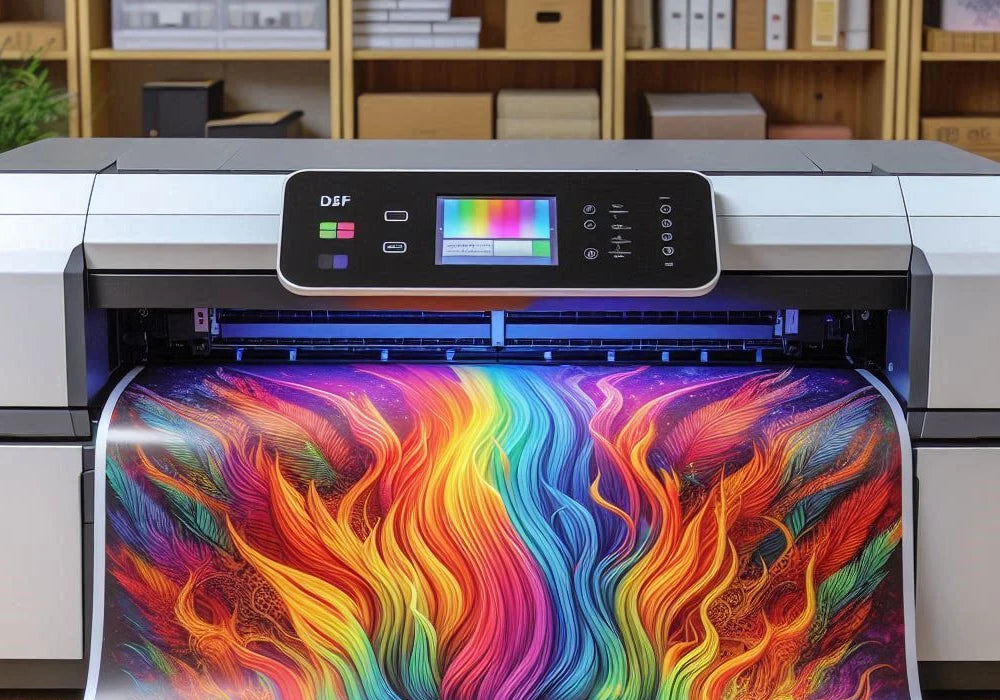 Vivid Hue DTF Printer Printing colourful design